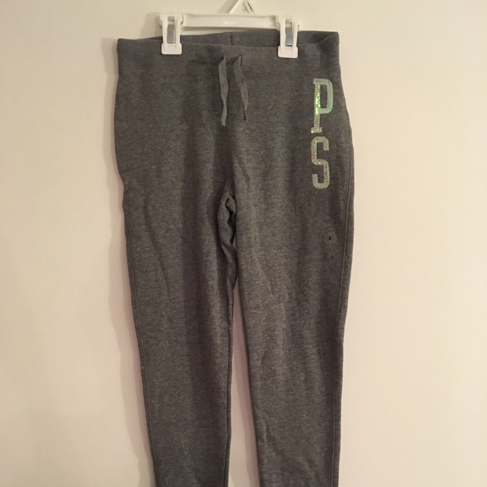 NEW P.S. by Aeropostale Sequin Fleece Joggers Sz 8